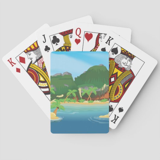 Tropisch Treasureiland Pokerkaarten (Achterkant)