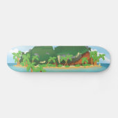 Tropisch Treasureiland Skateboard (Horizontaal)