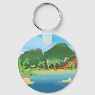 Tropisch Treasureiland Sleutelhanger