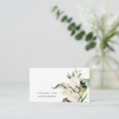 Tropisch Trendy Floral Pink Elegant Modern Chic Visitekaartje (Staand voorkant)