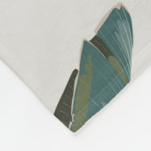 Tropisch  tropisch landschap, vogel. fleece deken (Hoek)