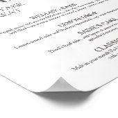 Tropisch trouw dessert menu bord poster papier (Hoek)