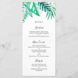 tropisch trouwmenu, tropisch menu