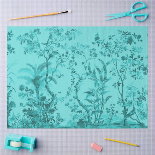 Tropisch tuin- en vogelontkoppelpapier tissuepapier (Craft)