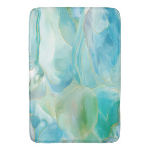 Tropisch Turquoise Abstract Gemstone Coastal Badmat
