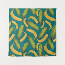 Tropisch Turquoise Banana Leaf Pattern