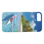 Tropisch Turquoise Beach Boat Island Case-Mate iPhone Case (Achterkant (Horizontaal))