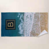 Tropisch Turquoise Blauw Zee Sandy Beach Florida Strandlaken (Voorkant)