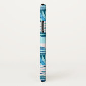 Tropisch Turquoise Geometrisch Abstract Patroon Case-Mate iPhone Case (Achterkant / rechts)