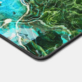 Tropisch Turquoise Ocean Blue & Seaweed Green Bureaumat (Hoek)