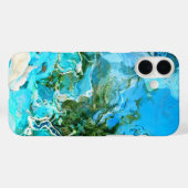 Tropisch Turquoise Ocean Blue & Seaweed Green Case-Mate iPhone Case (Achterkant (horizontaal))