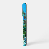 Tropisch Turquoise Ocean Blue & Seaweed Green iPhone 16 Hoesje (Linkerkant)