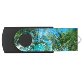 Tropisch Turquoise Ocean Blue & Seaweed Green USB Stick