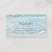 Tropisch Turquoise Ocean Gift Registry Informatiekaartje (Voorkant)