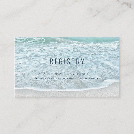 Tropisch Turquoise Ocean Gift Registry Informatiekaartje (Voorkant)