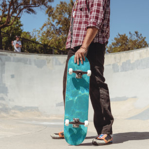 Tropisch Turquoise Pool Water Persoonlijk Skateboard