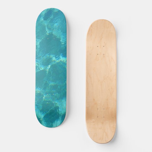 Tropisch Turquoise Pool Water Persoonlijk Skateboard (Voorkant)