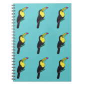 Tropisch Turquoise Toucan Spiral Notitieboek (Voorkant)