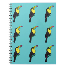 Tropisch Turquoise Toucan Spiral Notitieboek
