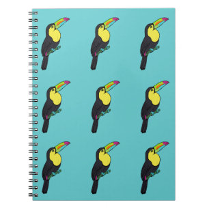 Tropisch Turquoise Toucan Spiral Notitieboek