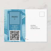 Tropisch Turquoise Trouwkaart Postkaart Aankondigingskaart (Achterkant)