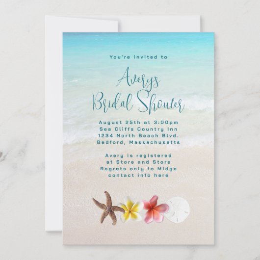 tropisch turquoise Vrijgezellenfeest Kaart (Voorkant)