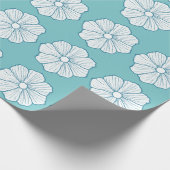 Tropisch turquoise Wrapping Paper Cadeaupapier (Hoek)