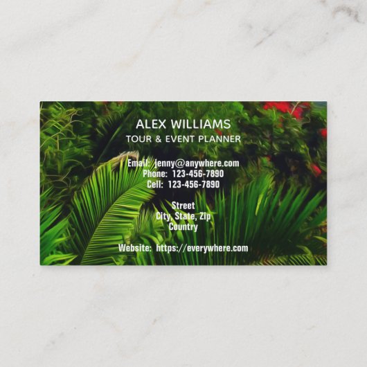 Tropisch Uitzicht 0828 Visitekaartje (Achterkant)