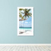 Tropisch Uitzicht Canvas Afdruk (Insitu (Houten vloer))