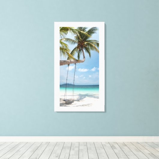 Tropisch Uitzicht Canvas Afdruk (Insitu (Houten vloer))