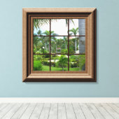 Tropisch Uitzicht Canvas voor ruiten Afdruk (Insitu (Houten vloer))