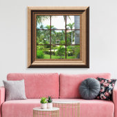 Tropisch Uitzicht Canvas voor ruiten Afdruk (Insitu (Woonkamer))