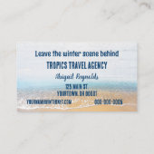 Tropisch Uitzicht in de winterdeur Visitekaartje (Achterkant)