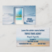 Tropisch Uitzicht in de winterdeur Visitekaartje (Voorkant / Achterkant)