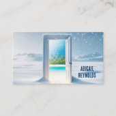 Tropisch Uitzicht in de winterdeur Visitekaartje (Voorkant)