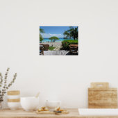 Tropisch Uitzicht op het Fakarava-kanaal in de Sti Poster (Keuken)