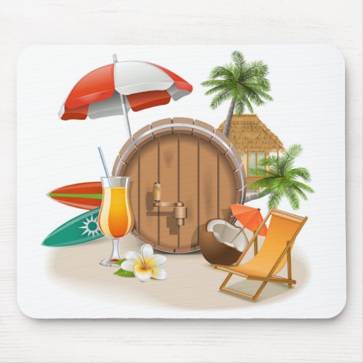 Tropisch Vakantie Muismat (Voorkant)