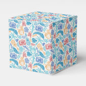 Tropisch vakantiepatroon - zomerreisvibes bedankdoosjes (Voorkant Zijde)