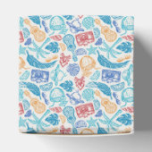 Tropisch vakantiepatroon - zomerreisvibes bedankdoosjes (Bovenkant)