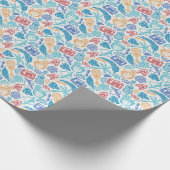 Tropisch vakantiepatroon - zomerreisvibes cadeaupapier (Hoek)