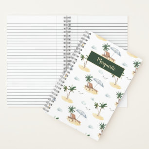 Tropisch vakantiestrand notitieboek