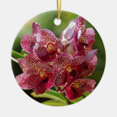 Tropisch Vanda Orchid Cluster Keramisch Ornament (Voorkant)