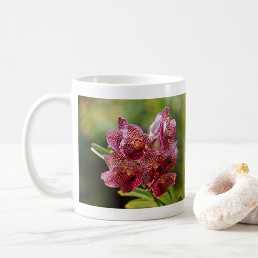 Tropisch Vanda-Orchideeëngoed Koffiemok (Met donut)