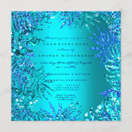Tropisch Varensstrand Oceaan Blauw Turquoise Glitt Kaart