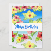 Tropisch ventilator 30e strand op de geboorte Aloh Kaart (Achterkant)