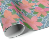  Tropisch ventilator gekleurd patroon Cadeaupapier (Rol Hoek)