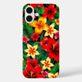 Tropisch ventilatorpatroon iPhone 16 plus hoesje