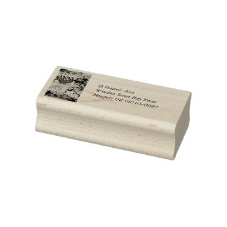 Tropisch ventilatorpatroon in zachte kleuren rubberstempel