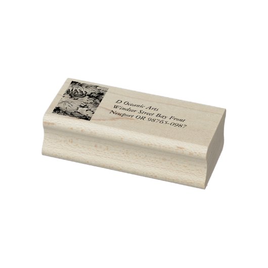 Tropisch ventilatorpatroon in zachte kleuren rubberstempel (Stempel)