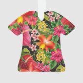 Tropisch ventilatorretroflector Aloha Shirt Print  Ornament (voorkant)
